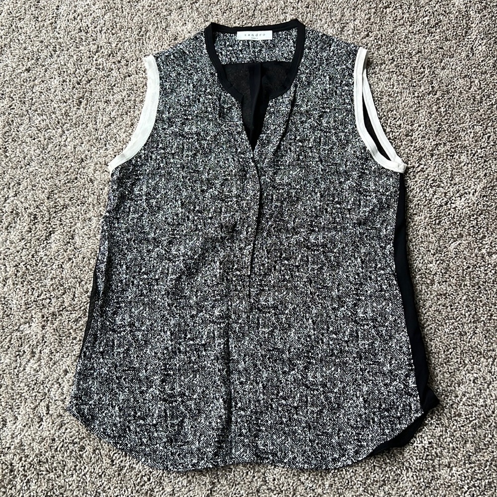 NWT: Sandro Blouse with snap placket